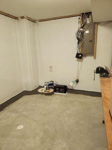 After the crew installed the products, they restored the flooring