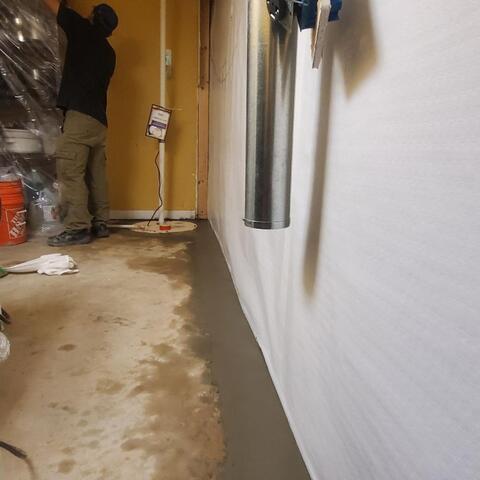 Waterguard and Cleanspace installed in the basement of the property