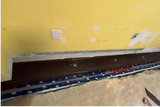 Installation of Waterguard to protect the basement