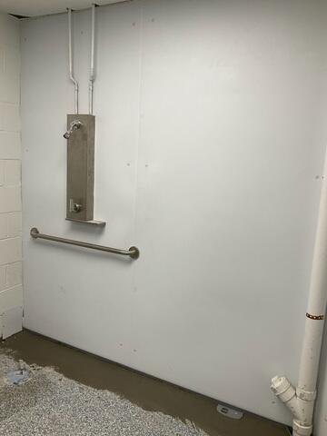 We installed BrightWall Panels to direct wall seepage into the drainage system, these durable panels create a clean, finished appearance while offering a waterproof, mold-resistant barrier for improved air quality and aesthetics.