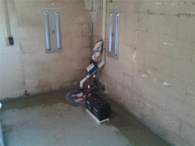 After: The crew successfully installed the waterproofing products throughout the basement.