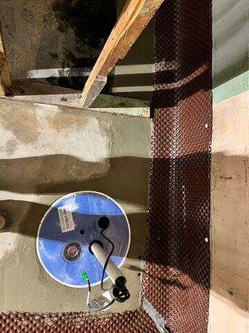 The SuperSump Premier Sump Pump was installed to reliably pump out any collected water, even during heavy rain, giving the homeowner complete confidence during storm season.