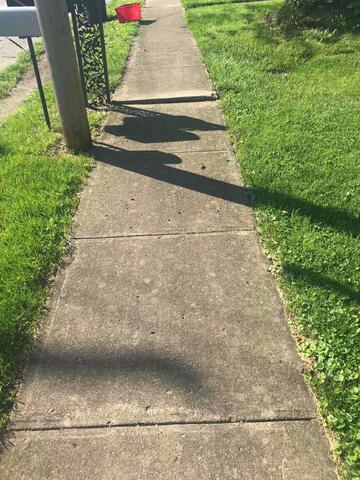 Spot 5 - Before Photo: You can tell this is the same spot as the "Spot 5 - After Photo" due to the decorated black metal.