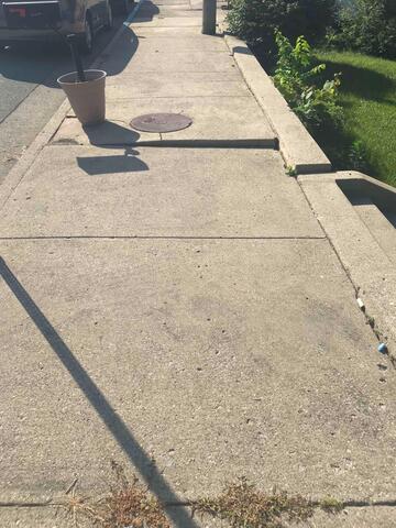 Spot 8 - Before Photo: This gap was right near a set of stairs.