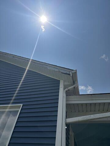 This section of the roof was missing trim over the rake board.