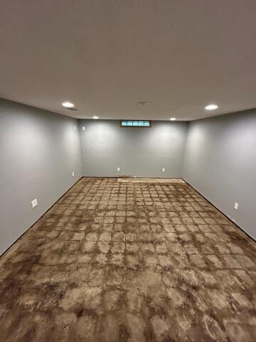 Before: After seeing the water damage, Ryan, one of our Design Specialists, recommended waterproofing the entire space.