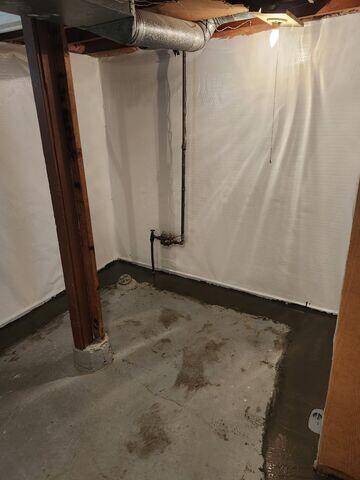 CleanSpace was attached to the walls and WaterGuard has been installed