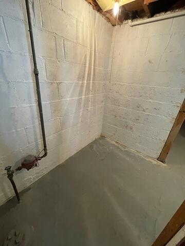Before the area was waterproofed