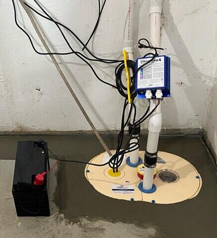 The TripleSafe takes all of the water it collects and sends it out of the home through the two discharge lines.