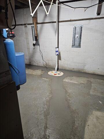 The crew installed SuperSump+ and restored the flooring once they were done with all the installations