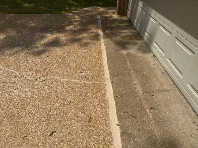 Some large separation between the driveway and garage that we were also able to seal.