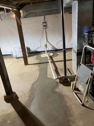 After: Our Foreman, Jeromy, and his crew successfully installed all the products throughout the basement.