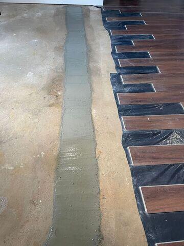 Our crew installed the WaterGuard Drainage System to capture water seepage at the foundation floor and wall joint, keeping the basement dry and preventing long-term moisture damage.