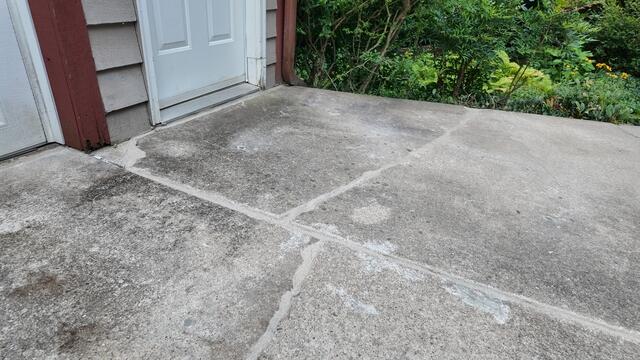 You can see the tripping hazard was eliminated after we raised the slab back up.
