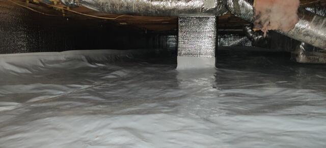We also installed our CleanSpace liner to seal the crawl space from the earth below, preventing ground moisture and humidity from entering and creating a healthier, drier environment.
