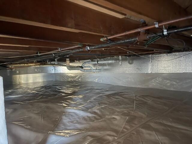 With CleanSpace and SilverGlo installed, the crawl space is now sealed, insulated, and ready to provide lasting comfort and protection.
