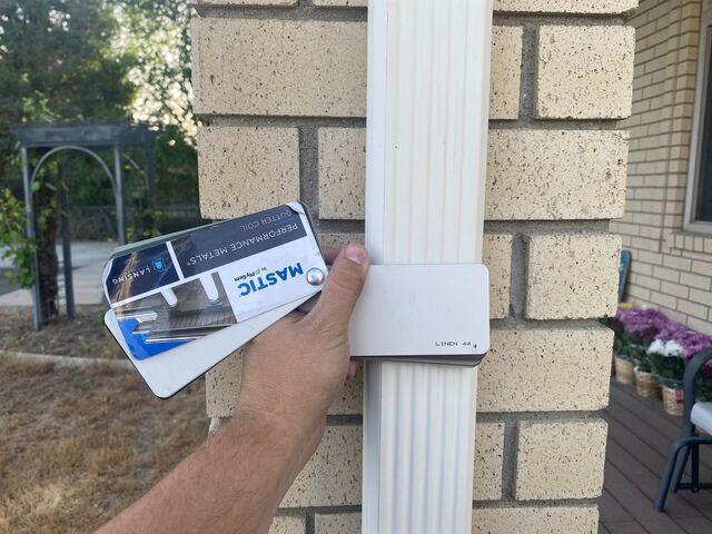 white downspout