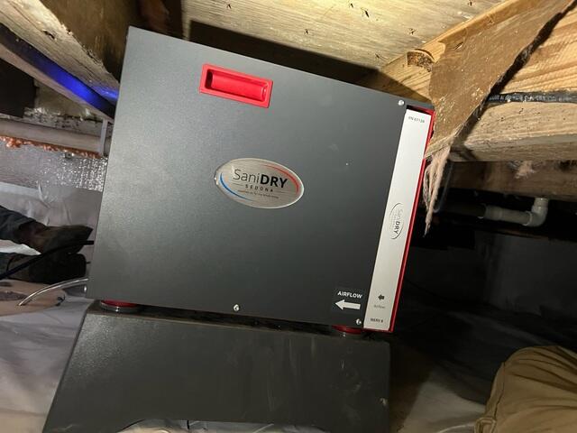 Lastly, IceGuard was added to prevent water backups caused by freezing, ensuring reliable drainage and protecting the crawl space during cold weather.