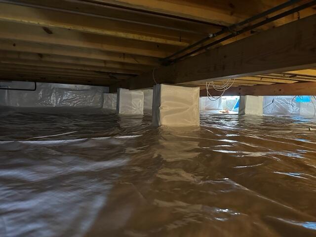 With CleanSpace encapsulation and a SaniDry Sedona, the crawl space is now clean, dry, and healthier for the entire home.
