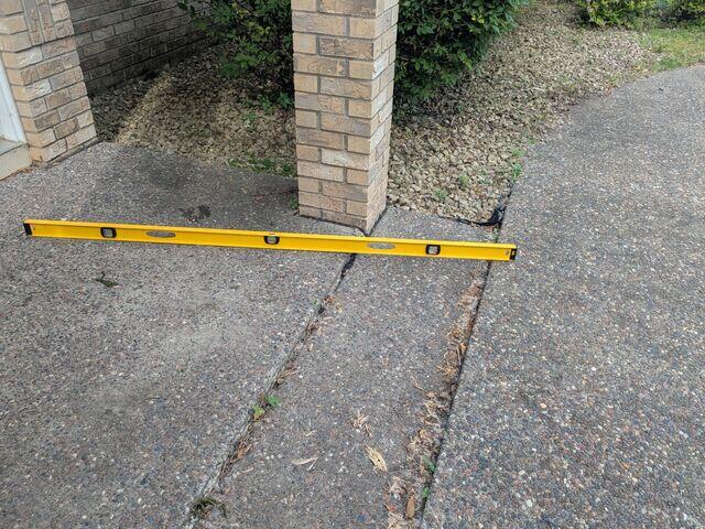 Another angle of the sunken slab