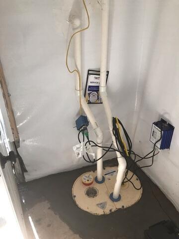 We installed a Triple Safe Sump Pump to continue to pump water from the foundation of the home.