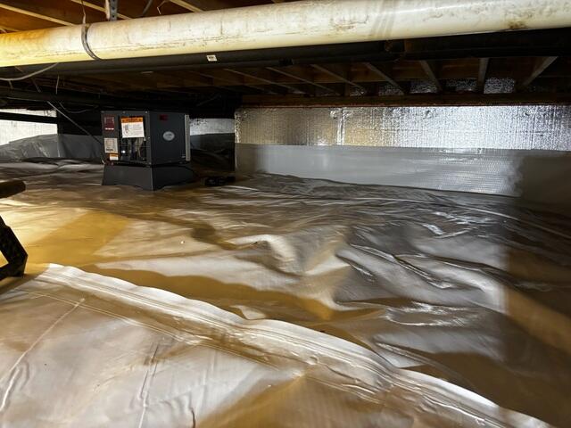 Crawl Space is fully Encapsulated and a Dehumidifier installed.