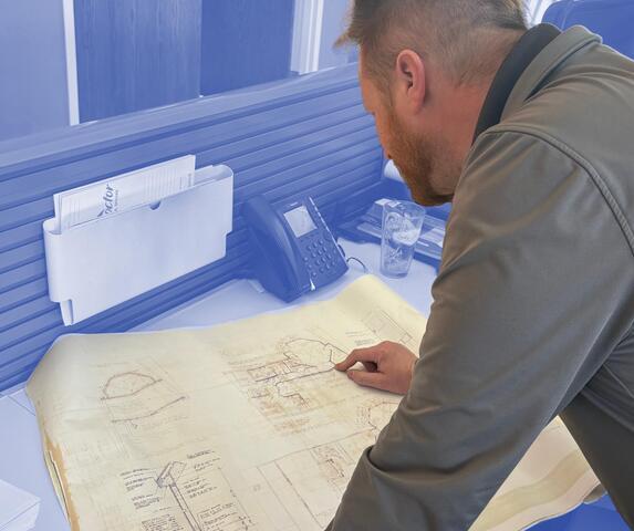 Donny holds onto a copy of the blueprint from this job as a reminder of how he was able to step in and help a homeowner when they needed it most. In small lettering, the blueprint read how the additions foundation was situated differently from the rest of the home.