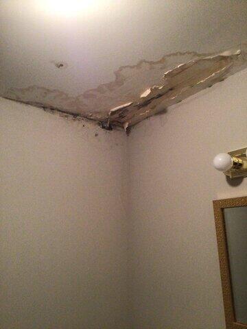 Two toilets were leaking at the base. first toilet leaked and damaged the subfloor and caused basement ceiling to fall. there is mold now too. insurance and remediation company told them they had to get the toilets fixed before they could take care of the damage/mold. another toilet leaked and damaged the closet below.