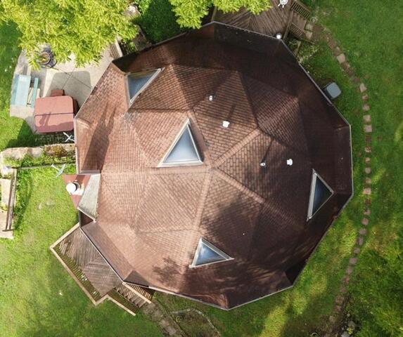 This is what the old roof looked like from above.