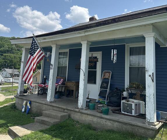 This is what the front porch looked like before we transformed it. It was structurally unsound.