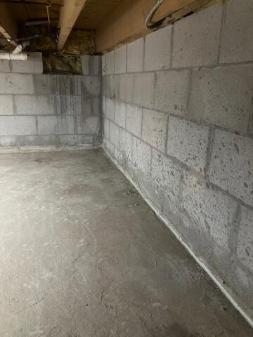 Before the crawl space is waterproofed