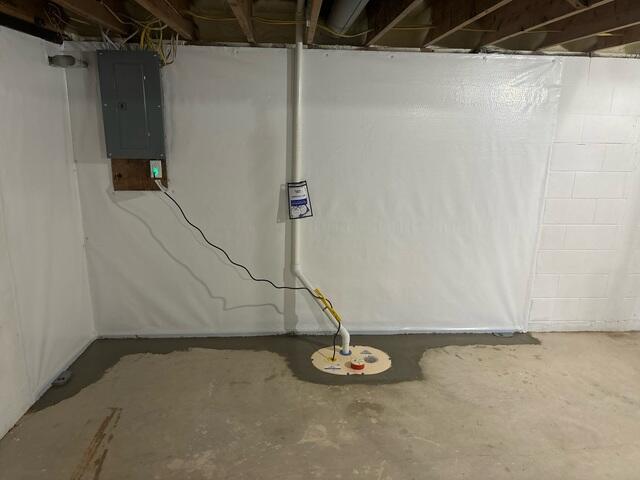 After: Once the products have been installed, the crew restored the flooring