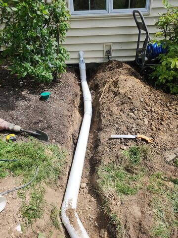 The crew installed our IceGuard Discharge Line to ensure the sump pump system can safely discharge water even if the exterior drainage line freezes or becomes blocked, preventing backups and protecting the crawl space from unexpected flooding during cold weather.