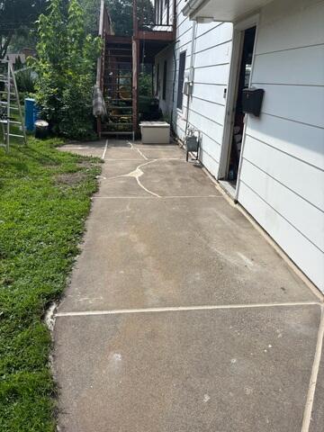 After our crew lifted the concrete with PolyLevel, repaired the cracks, and sealed the joints with NexusPro.