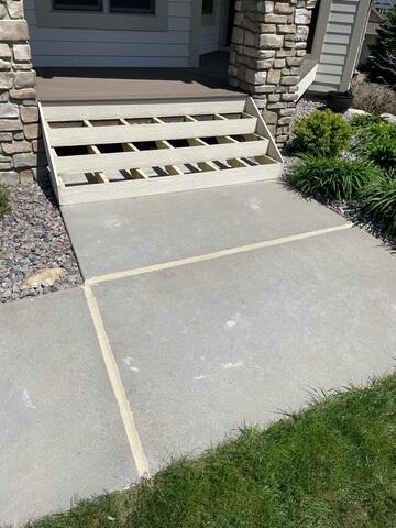 Another one of our crews arrived in a couple of days to lift the slabs and seal the joints