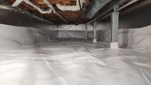This was what the crawl space looked like after we finished the project.