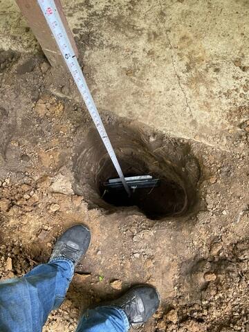 During: Our Foreman, Gabriel, and his crew secured 18 GeoLock Wall Anchors on the suffering walls.