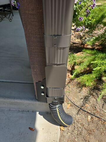clean out filter, will be much easier for the customer to access the down spout