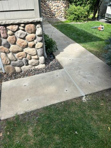 The walkway after the installation