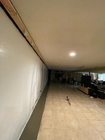 Completed Basement Waterproofing Project.