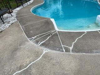 Restored pool deck