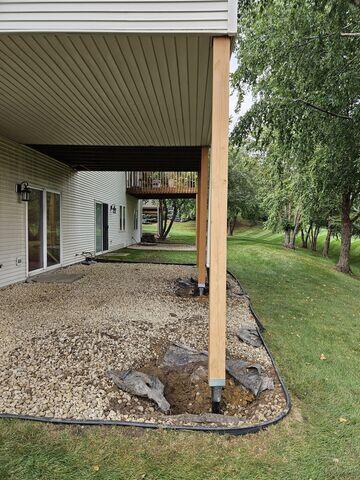 During: Our Foreman, Juan, and his crew secured two Helical Peirs under the deck.