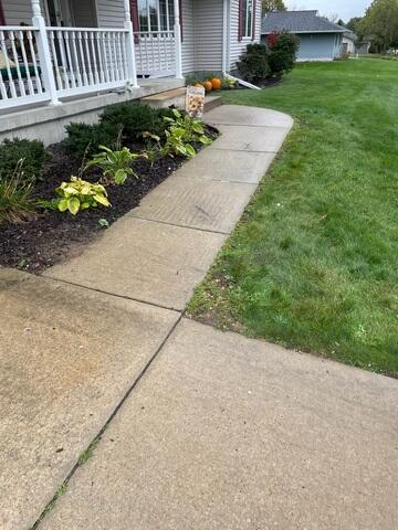 After our crew lifted the concrete slabs