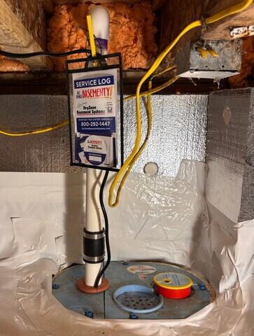 The SmartSump crawl space sump pump system keeps the crawl space clean and dry by sending all water out through a discharge line.