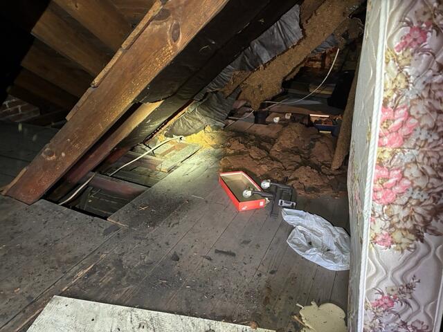 Before installing cellulose insulation, this home was losing the battle with drafts.