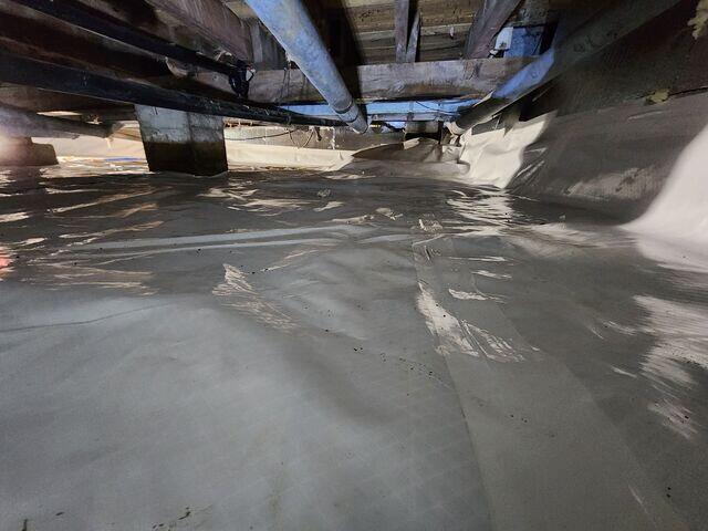 Crawl space fully encapsulated with CleanSpace