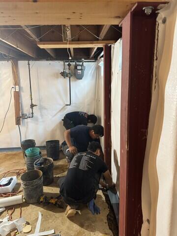 WaterGuard is carefully positioned to channel water directly into the sump.