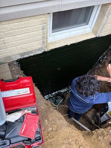 Exterior waterproofing seal