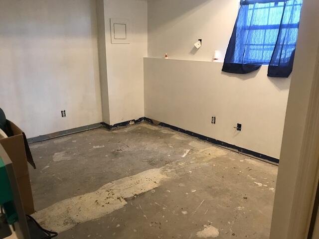 This photo was taken upon the initial inspection. This drywall was soft and smelly, and the homeowners didn't know what to do at the time.