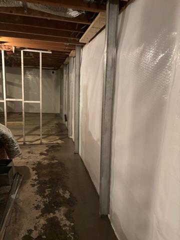 Power brace system installed to support the structure of the foundation